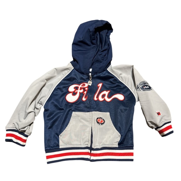 Fila Other - Fila Kids Blue and Gray Zip-Up Hoodie